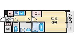 COMFORIA江坂広芝町 1Kの間取図画像