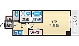 ファーストフィオーレ江坂ラディール 1Kの間取図画像