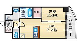 セレニテ江坂アリア 1DKの間取図画像