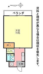 やまなみはる樹ビル 1Kの間取図画像