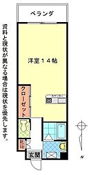 RINT7 1Kの間取図画像