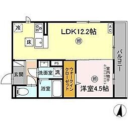 サニーサイド幸町I 1LDKの間取図画像