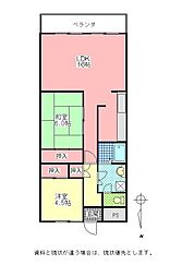 サンリラ駅前 2LDKの間取図画像