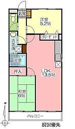 サニーコート鶴見 2LDKの間取図画像
