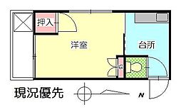 第一塩屋ビル 1Kの間取図画像