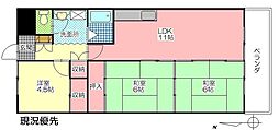 サンリラ駅前 3LDKの間取図画像