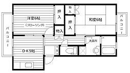 セトルイン杜 2DKの間取図画像