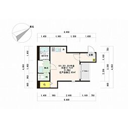 仙台市営南北線 北仙台駅 徒歩9分の賃貸アパート 3階ワンルームの間取り