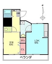 宮本ビル 401 ｜ 大分県大分市金池町2丁目9-11（賃貸アパート1LDK・4階・39.80㎡） その2