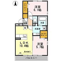 ポペット中島II 301 ｜ 大分県大分市中島中央3丁目2番40号（賃貸アパート2LDK・3階・53.79㎡） その2