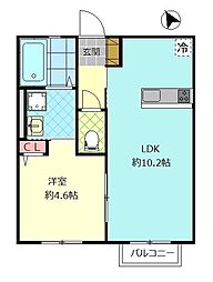 Eフィールド 1LDKの間取図画像