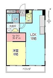 カーサいづみ 1DKの間取図画像