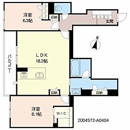 シャーメゾンリュージュ 2LDKの間取図画像