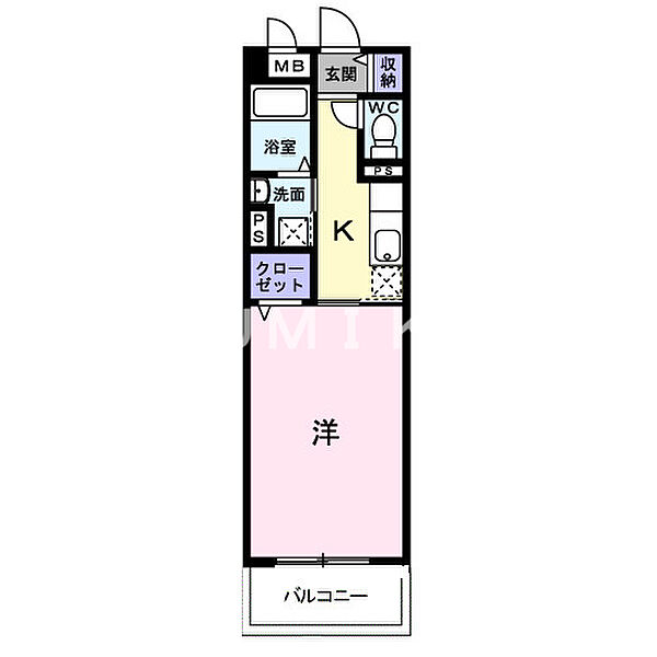 サン・フィールド ｜岡山県岡山市北区平田(賃貸マンション1K・2階・31.97㎡)の写真 その2