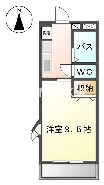 ハートハイム ｜岡山県岡山市中区長岡(賃貸アパート1K・2階・24.12㎡)の写真 その2