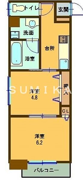 アミスター東島田 ｜岡山県岡山市北区東島田町2丁目(賃貸マンション2K・9階・34.41㎡)の写真 その2