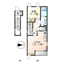 ピュアメゾン  ｜ 岡山県岡山市中区平井3丁目（賃貸アパート1LDK・2階・41.87㎡） その2