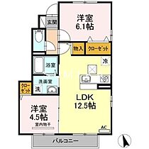 エーテル　A棟  ｜ 岡山県岡山市南区南輝1丁目（賃貸アパート2LDK・1階・51.57㎡） その2