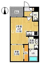 REGALEST 桑田  ｜ 岡山県岡山市北区桑田町（賃貸アパート1LDK・1階・30.06㎡） その2