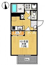 ＲＥＧＡＬＥＳＴ　十日市  ｜ 岡山県岡山市北区十日市中町（賃貸アパート1K・1階・26.46㎡） その2