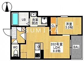 REGALEST 出石町  ｜ 岡山県岡山市北区出石町1丁目（賃貸アパート1LDK・2階・30.00㎡） その2