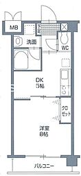 COCO学南町大学通り 1DKの間取図画像