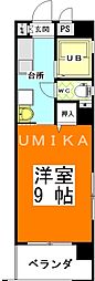 アークハイツ内山下 1Kの間取図画像