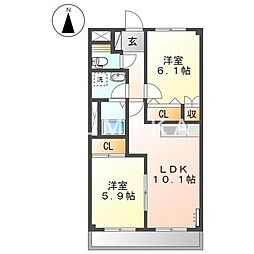 間取図画像 2LDK