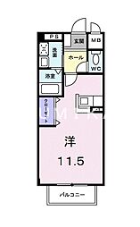 フラン・カーサ ワンルームの間取図画像