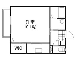 パレ・ロワイヤル 1Kの間取図画像