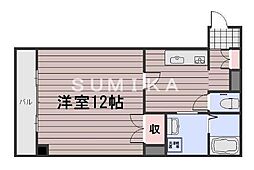 エレガンス京町 1Kの間取図画像