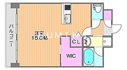 N・O医大南 ワンルームの間取図画像