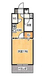 Sungate 1Kの間取図画像