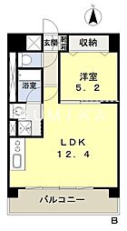 COCO西市 1LDKの間取図画像