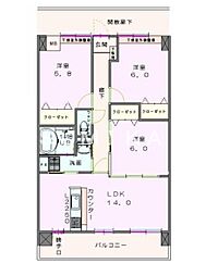 La.Patio 3LDKの間取図画像