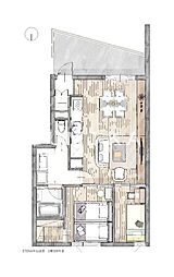 興和(株)岡山寮 2LDKの間取図画像