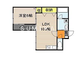 パルロイヤル東島田 1LDKの間取図画像