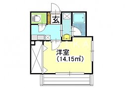 駅元ビル 1Kの間取図画像