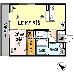 ルーチェ 1LDKの間取図画像