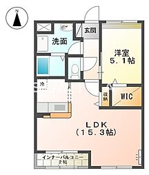 ピア・ハピネス 1LDKの間取図画像
