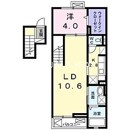 マリーアンジュ 1LDKの間取図画像