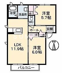 🉐敷金礼金0円！🉐アットホーム原II Ａ棟