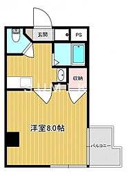 アレグリア内山下 1Kの間取図画像