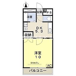 サニーコスモ2 1DKの間取図画像