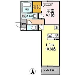 メゾンギャラクシー 1LDKの間取図画像