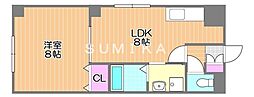 ロイヤルレジデンス 1LDKの間取図画像