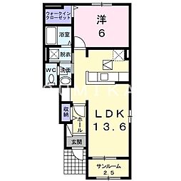 アルデバランA 1LDKの間取図画像