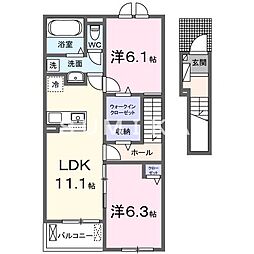 アルバータ セレーノ 2LDKの間取図画像