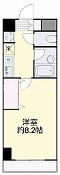 マローン京町 1Kの間取図画像