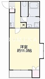 サンガーデン青江 1Kの間取図画像